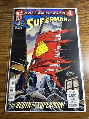 Buy Superman 75 Nm/nm+ Dollar Variant Reprint Death Of Superman & Doomsday Dc 1993 • 3.92£
