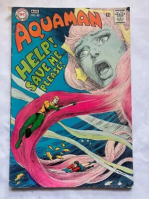 Buy Aquaman 40 DC Comics 1968 Silver Age *Fair* Missing Half Page • 4£