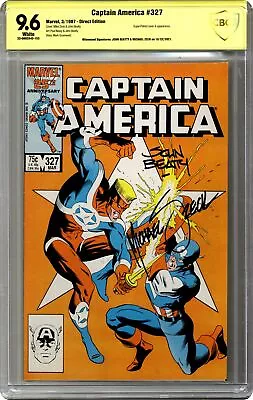 Buy Captain America #327 CBCS 9.6 SS Beatty/ Zeck 1987 22-0692A42-153 • 303.82£