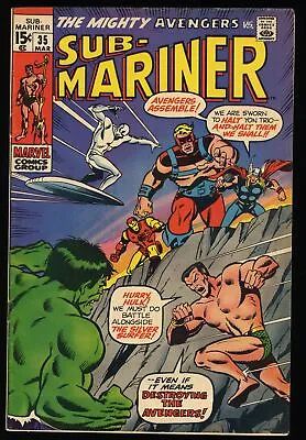 Buy Sub-Mariner #35 FN+ 6.5 2nd Appearance Defenders! Sub-Mariner! Marvel 1971 • 36.26£