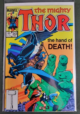 Buy The Mighty Thor #343 - Vintage Marvel Comic May 1984 (Bag & Board) • 6.40£