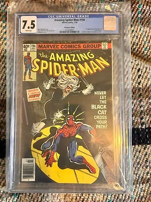 Buy Amazing Spider-Man 194 NEWSSTAND 1979 7.5 CGC GRADED 1st Appearance Of Black Cat • 325£
