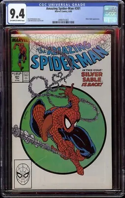 Buy Amazing Spider-Man # 301 CGC 9.4 OW/W (Marvel, 1988) Classic McFarlane Cover • 177.89£
