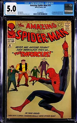 Buy Amazing Spider-Man #10   1964  CGC 5.0   First Appearance Of The Enforcers! • 391.35£
