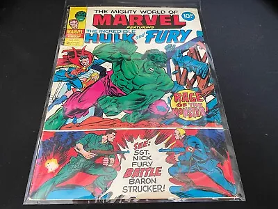 Buy #259 - Mighty World Of Marvel Feat The Incredible Hulk And Sgt. Fury - Sept 1977 • 4.24£