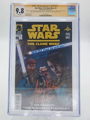 Buy Star Wars: The Clone Wars #2 CGC 9.8 4X Signed Eckstein, Lanter, Taylor, Baker • 1,027£