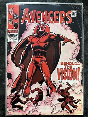 Buy Avengers #57 1968 Key Marvel Comic Book 1st Appearance Of Vision 2nd App Ultron • 206.52£