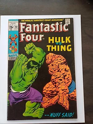 Buy Fantastic Four #112 July 1971 Hulk Vs Thing   • 95£