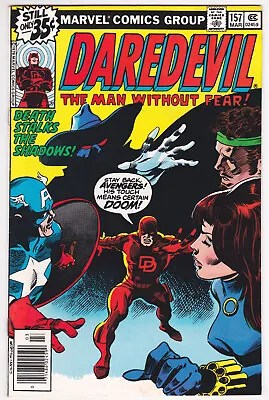 Buy Daredevil #157 Very Fine-Near Mint 9.0 Captain America Black Widow Hercules 1979 • 17.44£