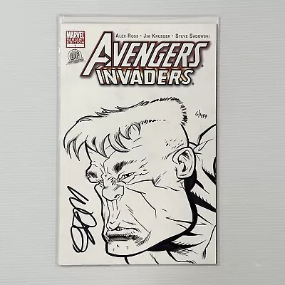 Buy Avengers Invaders #1 2008 NM DF Sketch Cover By John Lucas CoA 6/499 • 120£