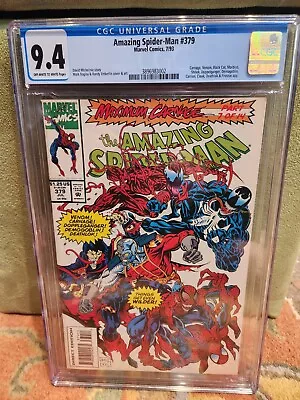 Buy Amazing Spider-Man #379 CGC 9.4 (Jul 1993, Marvel) Maximum Carnage, Venom • 36.18£