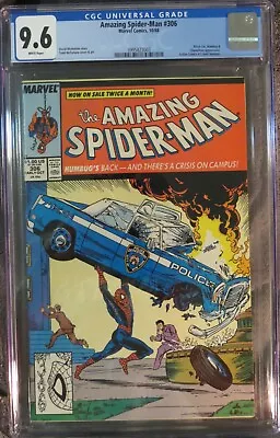 Buy 1988 Amazing Spiderman #306 CGC 9.6 NM+ 10/88 TODD McFARLANE ACTION COMICS #1 • 118.54£