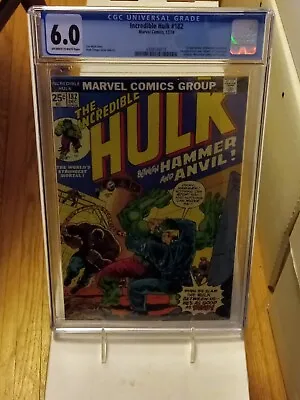 Buy Incredible Hulk #182 Cgc 6.0 Wolverine! Hammer! Anvil! Bronze Age! Herb Trimpe! • 198.59£