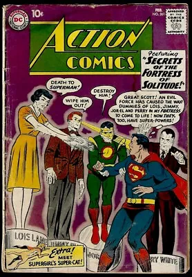 Buy Action Comics #261 VG Superman 1st & Origin Streaky/Super-Cat 1st X-Kryptonite • 54.52£