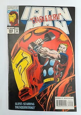 Buy 1994 Iron Man 304 VF/NM.Intro Hulkbuster Armor.W/Spiderman Fleer Insert.Marvel • 25.73£