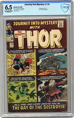 Buy Thor Journey Into Mystery #119 CBCS 6.5 1965 21-2F68DFB-014 1st App. Hogun • 174.46£