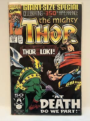 Buy Thor #432 Marvel Comic 1991 1st App Eric Masterson As Thor II • 5.60£