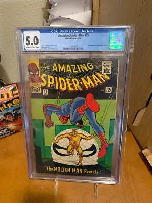 Buy Amazing Spider-Man (1963) #35 CGC 5.0 Off-White To White Pages 2nd Molten Man • 103.75£
