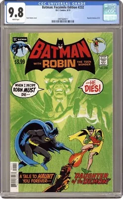Buy Batman: Facsimile Edition #232 CGC 9.8 Neal Adams 1st Ra's Al Ghul O'Neil • 177.62£
