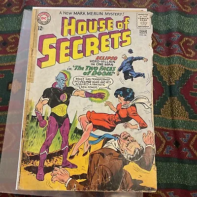 Buy House Of Secrets 66 G 1st Full Cover App Eclipso Silver Age DC • 7.88£