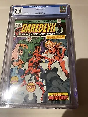 Buy Daredevil #123 (1975) Marvel CGC 7.5 Nick Fury Appearance! White Pages • 19.76£