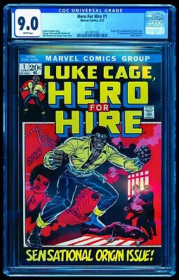 Buy Hero For Hire 1 Cgc 9.0 Unpressed White Pages 6/1972 💎 See Grader Notes Below • 1,564.82£