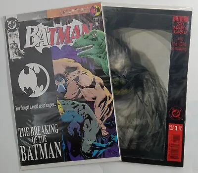 Buy Batman #497 (1993) Bane Breaks Batman's Back & Batman No Mans Land #1 NM • 14.27£