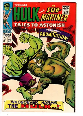 Buy Tales To Astonish #91 (1967) - Grade 7.0 - Abomination & Stranger Appearance! • 79.03£