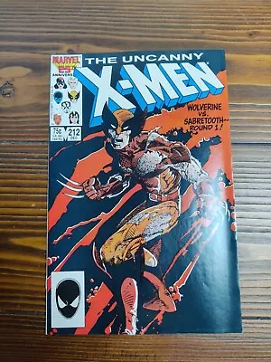 Buy Uncanny X-Men #212 (Dec 1986, Marvel), Wolverine Vs. Sabretooth Marvel Comics • 23.71£