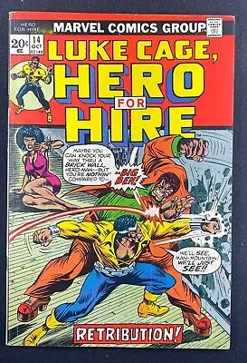 Buy Hero For Hire (1972) #14 FN+ (6.5) Mark Jeweler Luke Cage • 11.87£