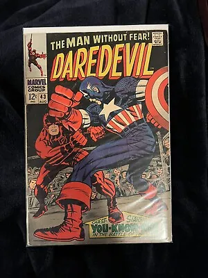 Buy Daredevil #43 🔑 Capt. Am. Origin Retold/ DD Vs. Capt. America 1968 Marvel VG • 37.99£
