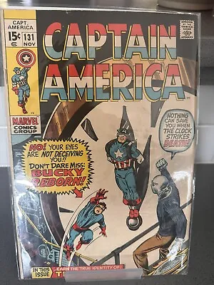 Buy CAPTAIN AMERICA #131 (1970) Bucky Appearance Marvel Comic Baron Strucker • 8.69£