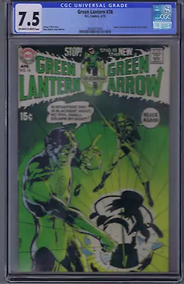 Buy Green Lantern #76 DC 1970 CGC 7.5 (VERY FINE -) CLASSIC Neal Adams Green Lantern • 711.55£
