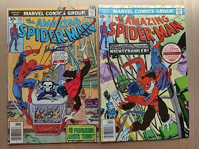 Buy The Amazing Spider-Man 161 FN+ 162 GD/VG Lot Of 2 1976 1st Jigsaw Nightcrawler  • 28.95£
