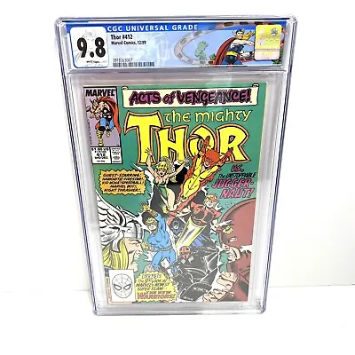 Buy THOR #412  CGC 9.8 Custom Label Marvel Comics 1989 1st Full App New Warriors • 299.57£