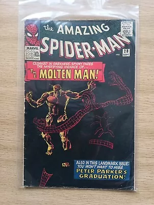 Buy Amazing Spider-Man 28 , Marvel Silver Age Key 1st Molten Man • 150£