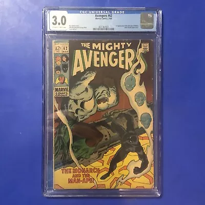 Buy Avengers #62 Cgc 3.0 1st Appearance M'baku Man-ape Black Panther Comic 1969 • 131.90£