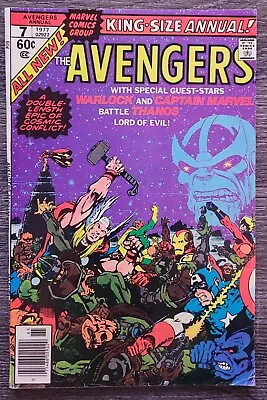 Buy Avengers Annual 7 - Newsstand Variant - Key 1st Stones + Death Thanos - Warlock • 31.62£