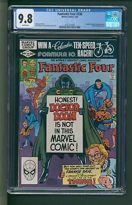 Buy Fantastic Four #238 CGC 9.8 White Pages Doctor Doom Cover • 119.92£
