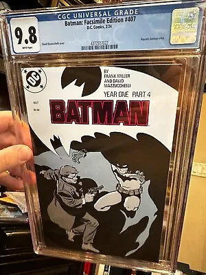 Buy Batman #407 Frank Miller Facsimile Reprint CGC 9.8 NM/M Gorgeous Gem Wow • 35.49£