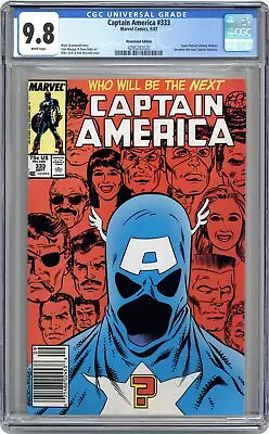 Buy Captain America #333N CGC 9.8 Newsstand 1987 4295282020 • 158.32£