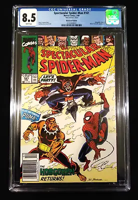 Buy Spectacular Spider-Man #161, CGC 8.5, February 1990, Mark Jewelers Newsstand! • 104.56£