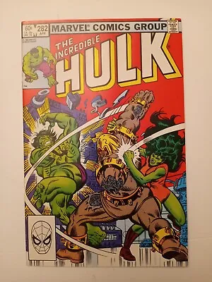 Buy INCREDIBLE HULK #282 Marvel (NM) 1983 First Team-up Of The Hulk And She-Hulk!  • 47.30£