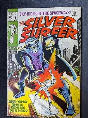 Buy SILVER SURFER (Volume  1) #5 1969 Stranger, First Appearance Of Ghost Light  • 40£