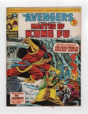 Buy 1974 Marvel Master Of Kung Fu #22 + Avengers #42 Death Of Nebulos Key Rare Uk • 39.57£