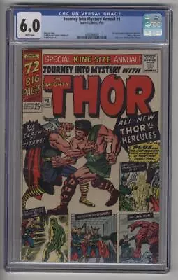 Buy Journey Into Mystery Annual #1 CGC 6.0 White Pages 1st Hercules & Zeus Key Issue • 375.54£