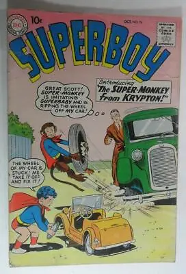 Buy Superboy Comics #76 Oct 1959 Superboy First Super Monkey Vg- 3.5 • 39.81£