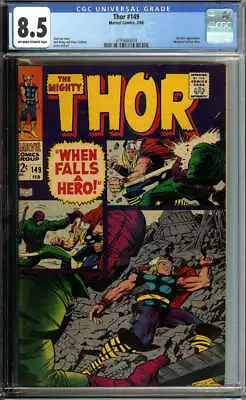 Buy Thor #149 Cgc 8.5 Ow/wh Pages // Wrecker App Marvel 1968 • 111.93£