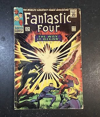 Buy Fantastic Four #53 2nd Appearance Black Panther 1st Klaw Marvel 1966 • 23.72£