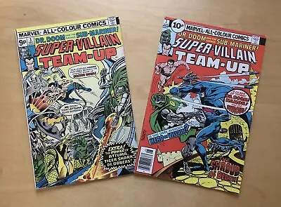 Buy Super Villain Team Up:Dr Doom & Sub-Mariner #3 F & #7 F/VF (Shroud Origin) 1978 • 9.99£